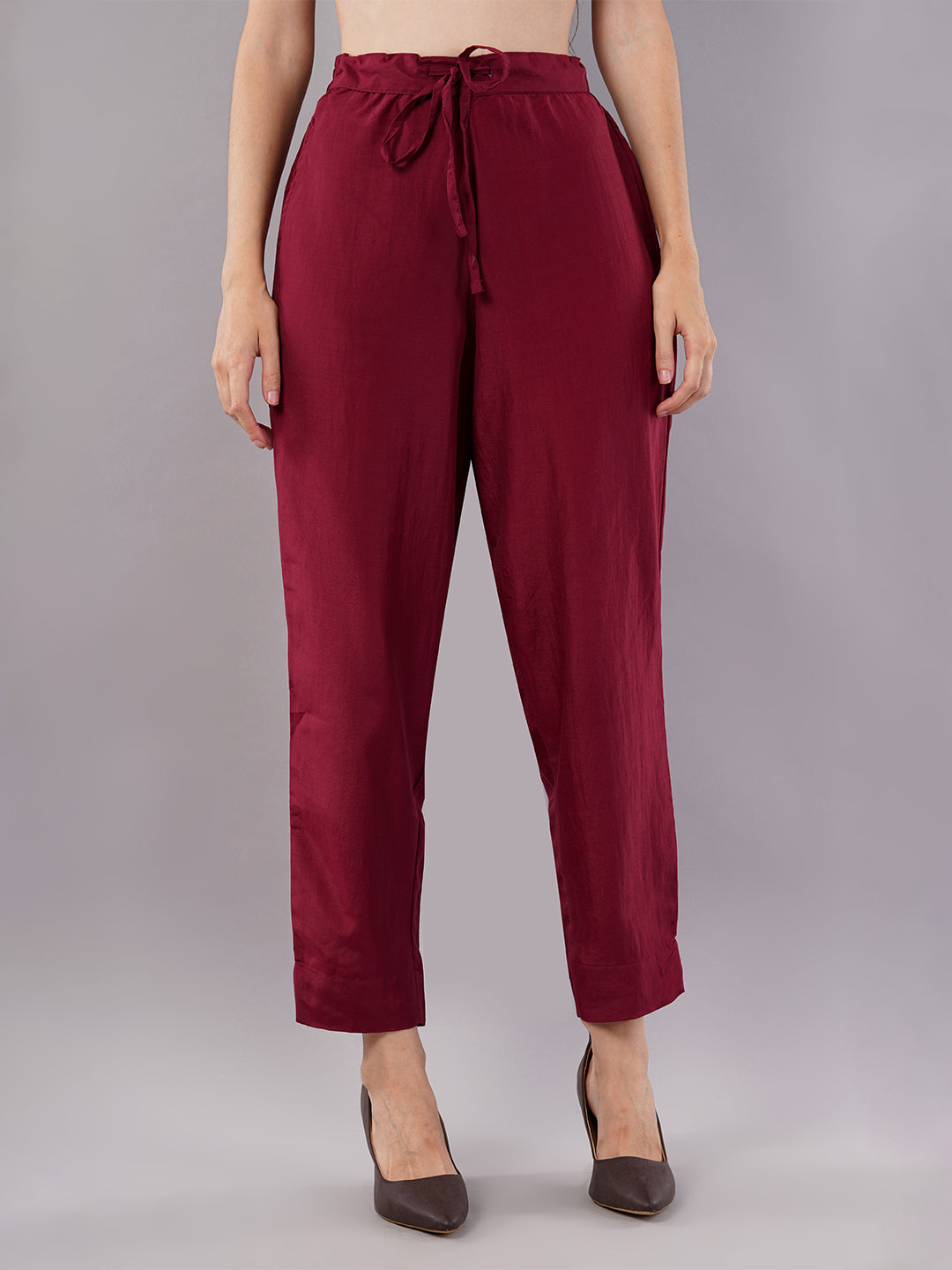 dhartii New Age Lavish Maroon Royal Brocade Suit Set with Dupatta and Pants (3 Piece Set)