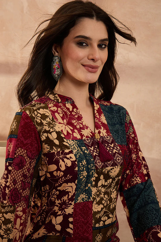 Multi Viscose Rayon Printed Straight Coord Sets