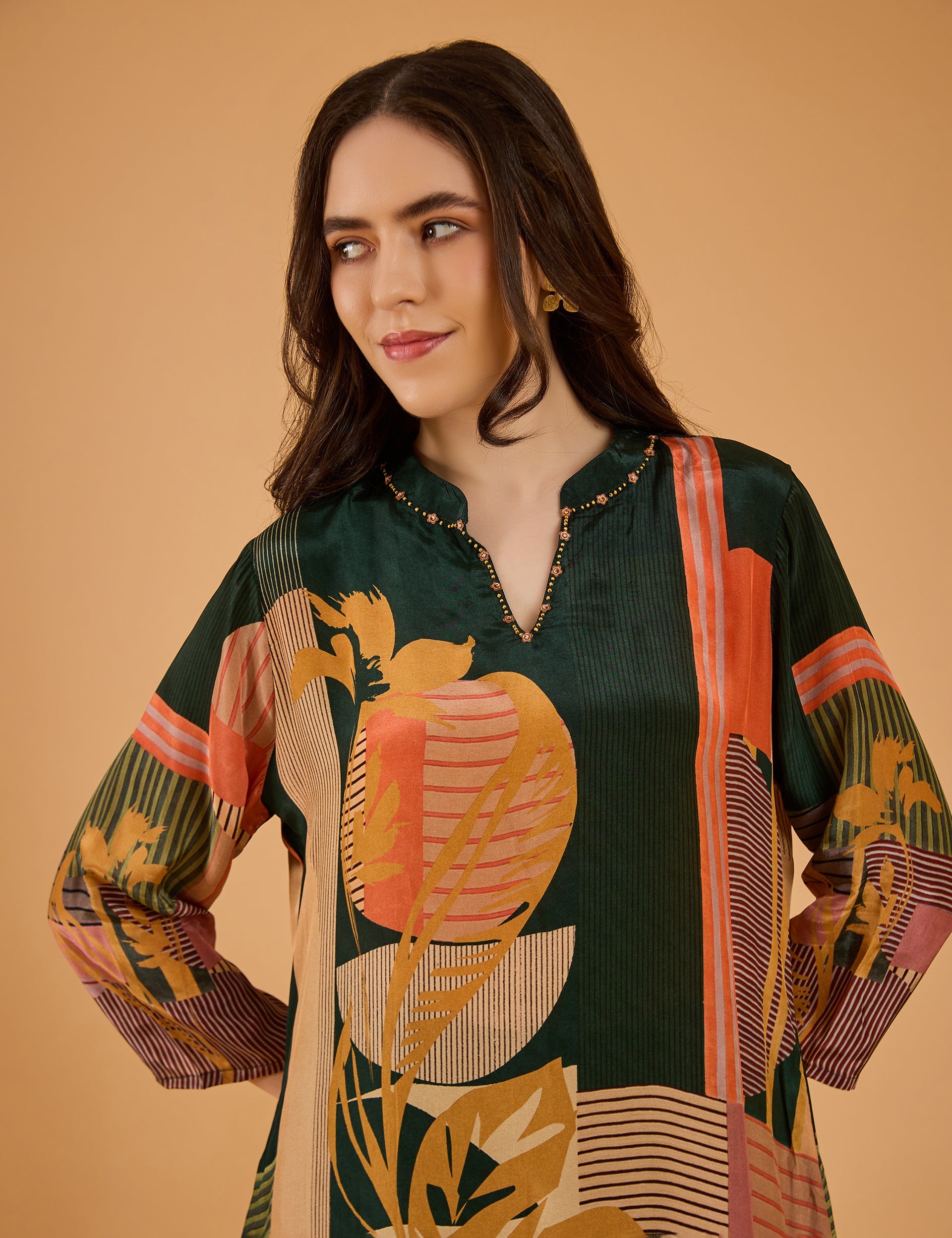 dhartii  Multicolor Canvas Bloom Co-Ord Set