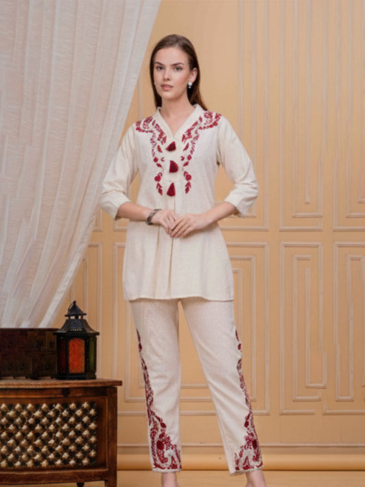 White 2-Piece Co-ord Ensemble