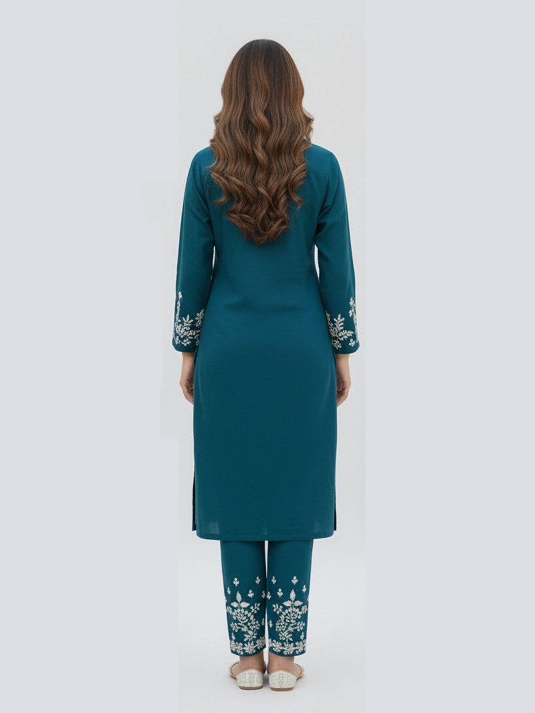 Blue Chikankari Kurta with Blue Pant Set