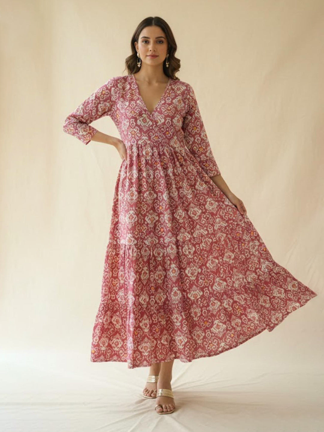 Women’s Multicolour Rayon Embroidered Anarkali Dress