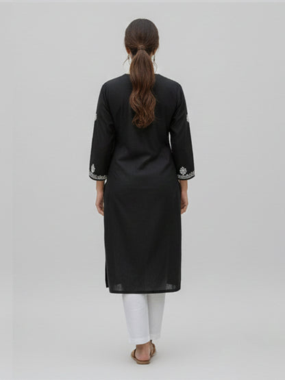 Black Chikankari Kurta and Afghani salwar set