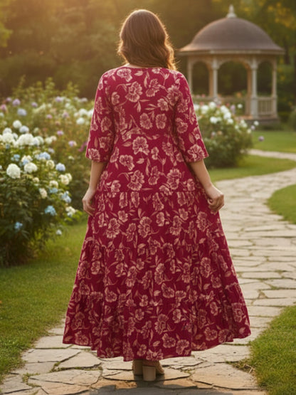 Women’s Multicolour Anarkali Style Embroidered Rayon Dress