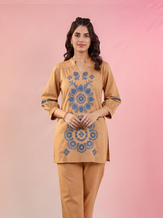 Mustard Cotton Flex Co-Ord Set for Daily Comfort
