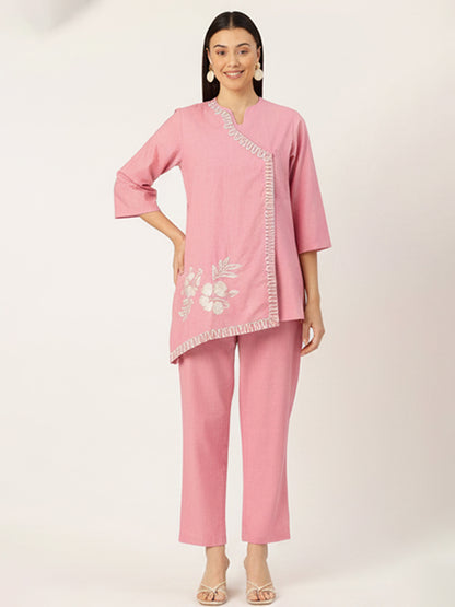 Pink Cotton Flex Co-ord set