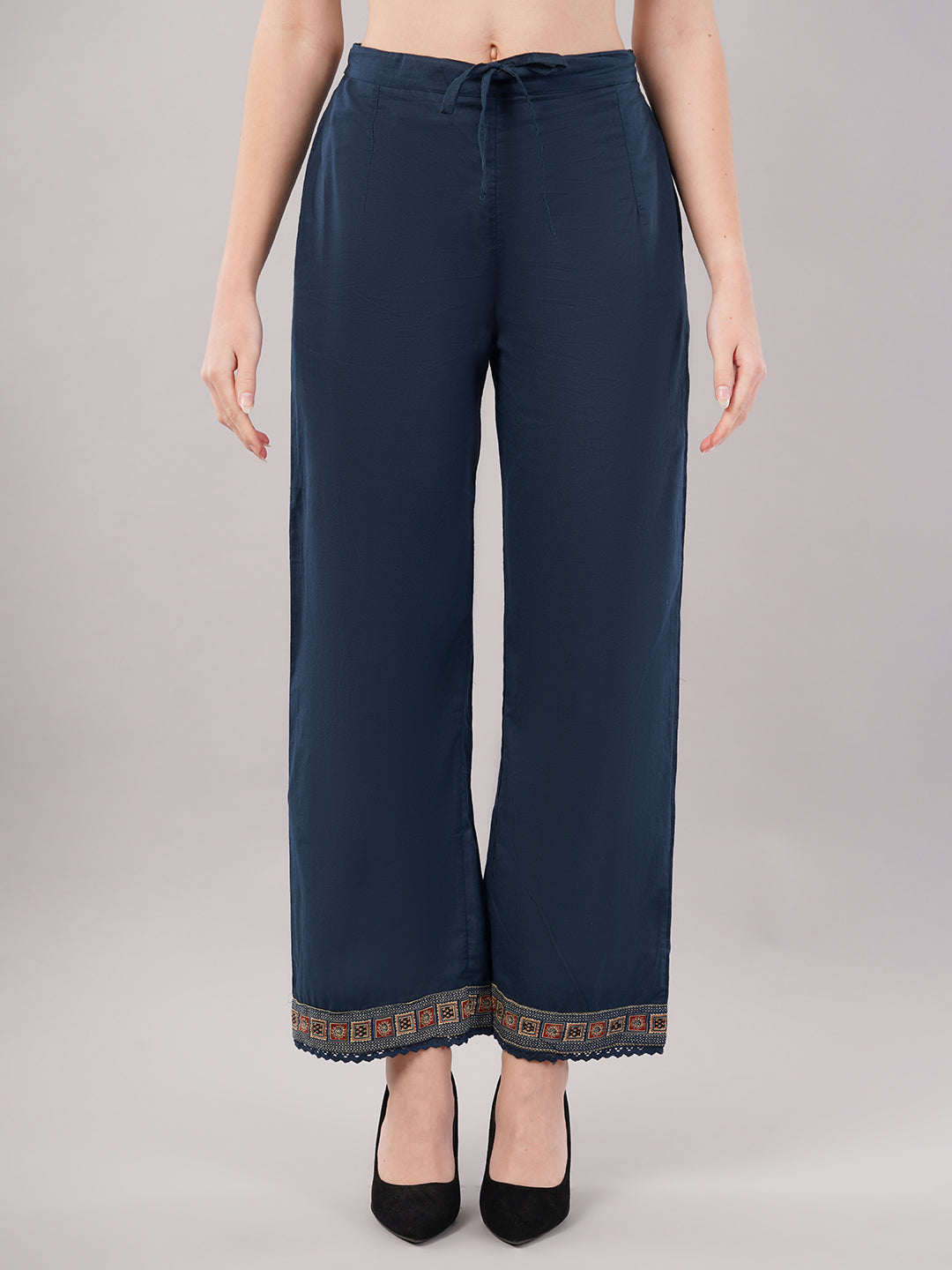 dhartii Teal Blue Printed Cotton Suit Set