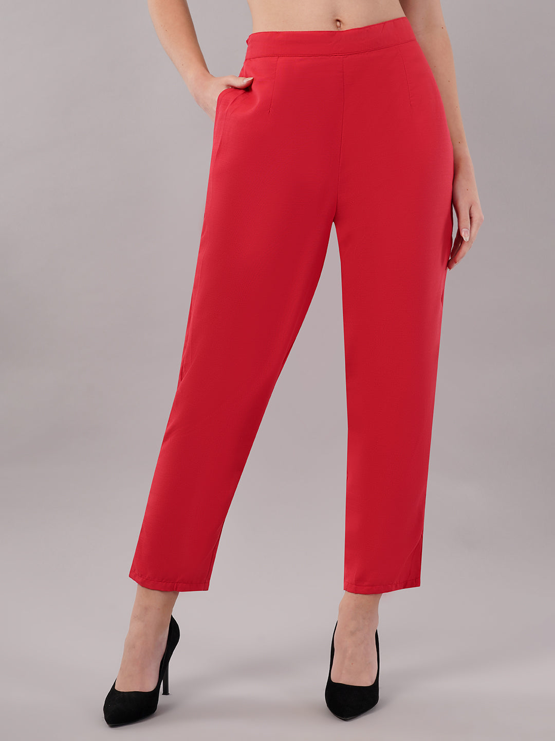 Red Floral Printed Suit Set