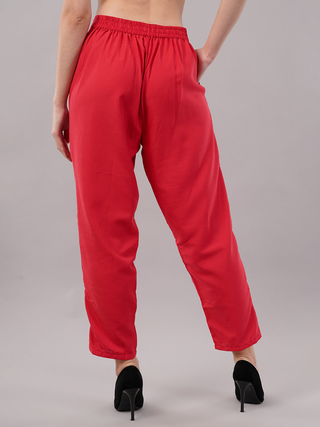 Red Floral Printed Suit Set