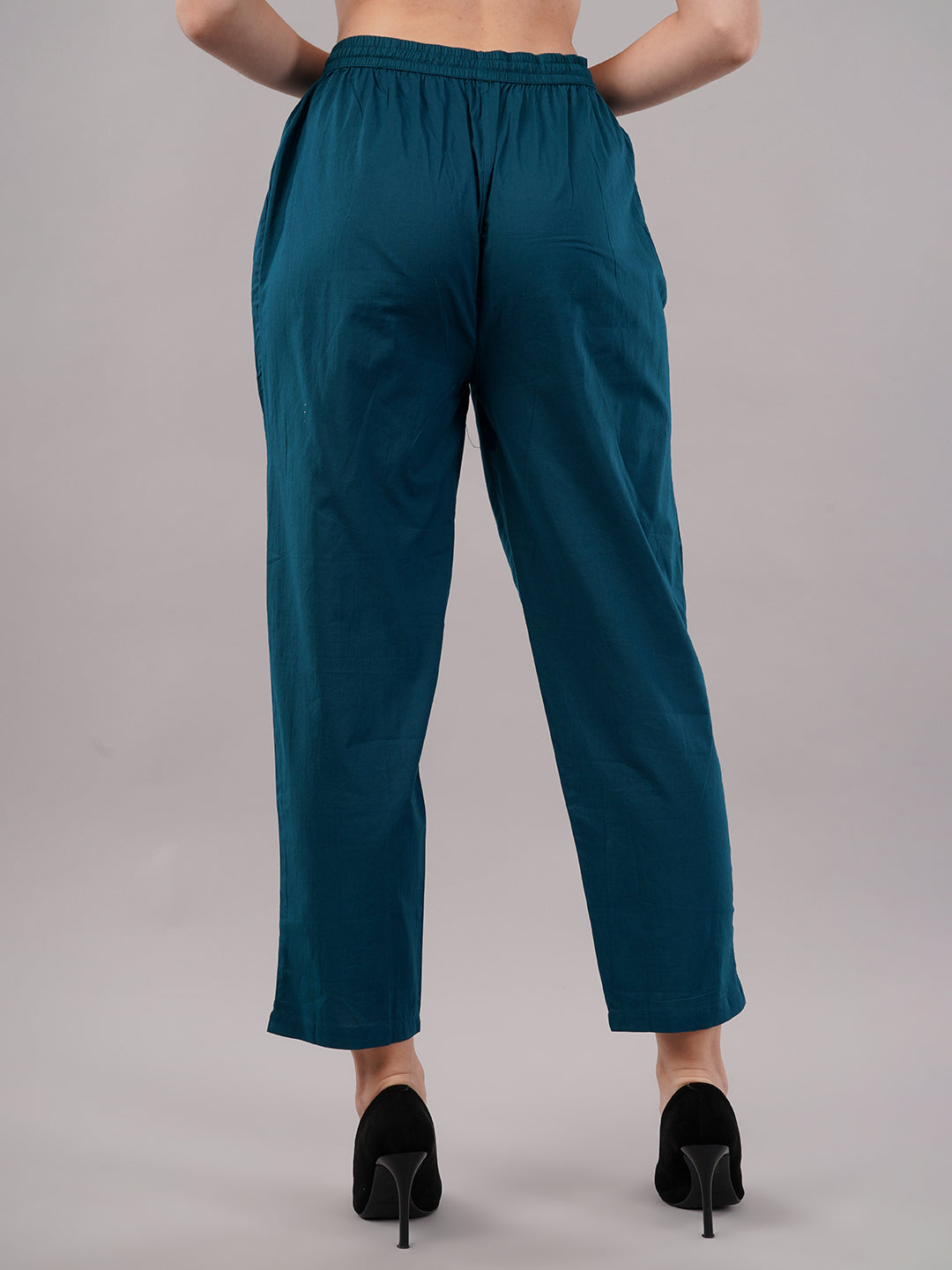 dhartii Teal Blue Khadi Print Cotton Suit Set