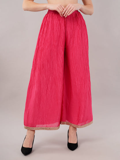 dhartii Festive Pink and Yellow Shaded Bandhni Sharara Set with Sequin Embellishments