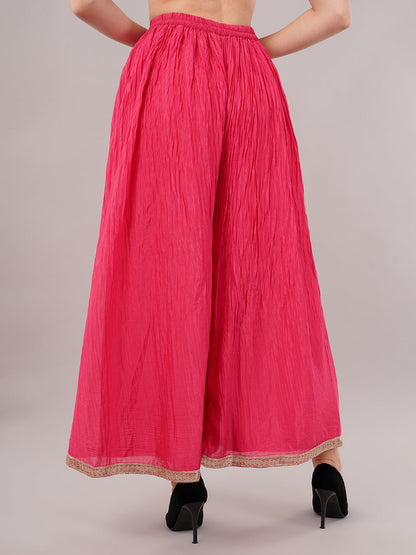 dhartii Festive Pink and Yellow Shaded Bandhni Sharara Set with Sequin Embellishments