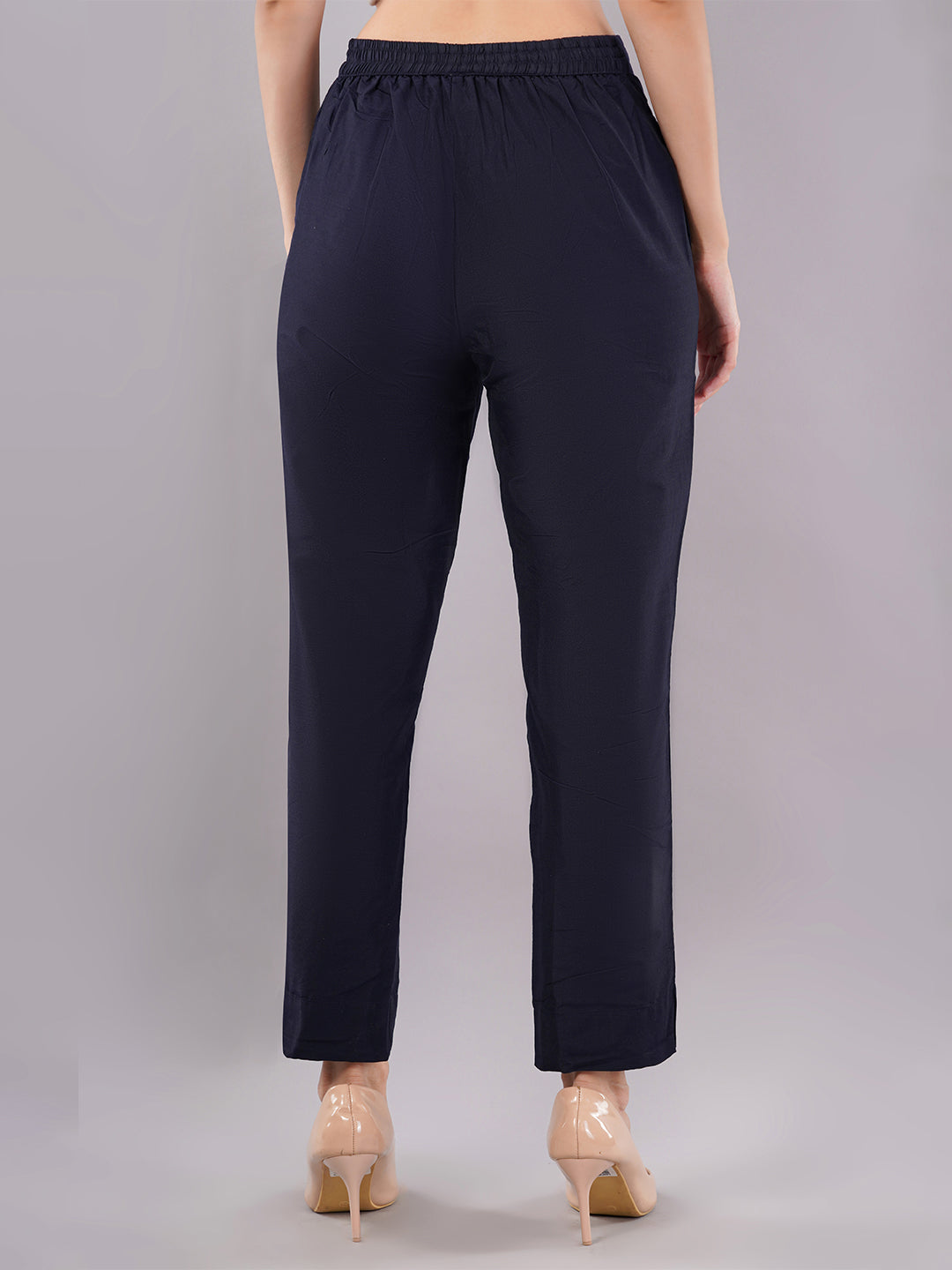 dhartii New Age Navy Blue Royal Brocade Suit Set with Dupatta and Pants (3 Piece Set)