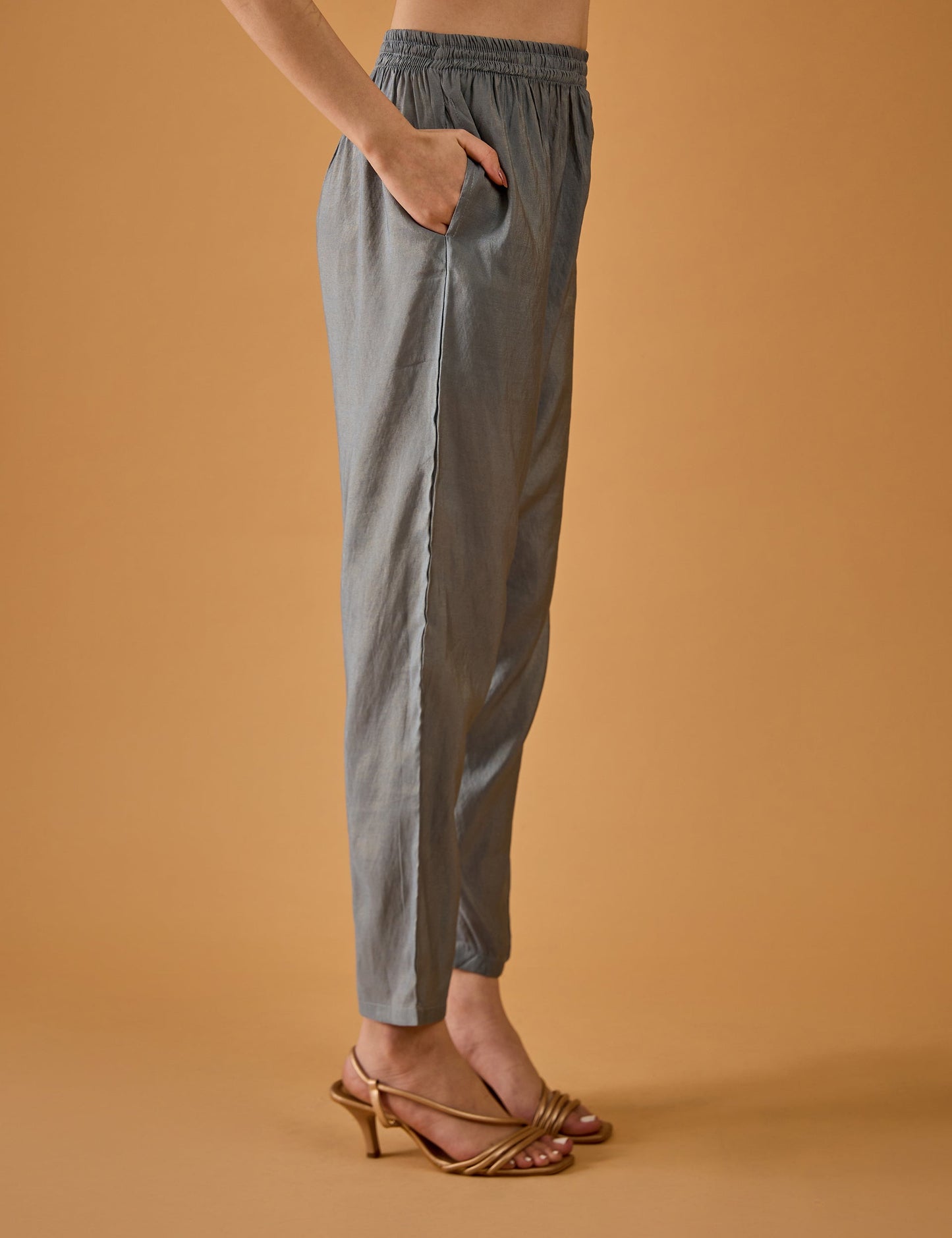 dhartii  Blue Ocean Mist Embroidered Silk Blend Kurta Set