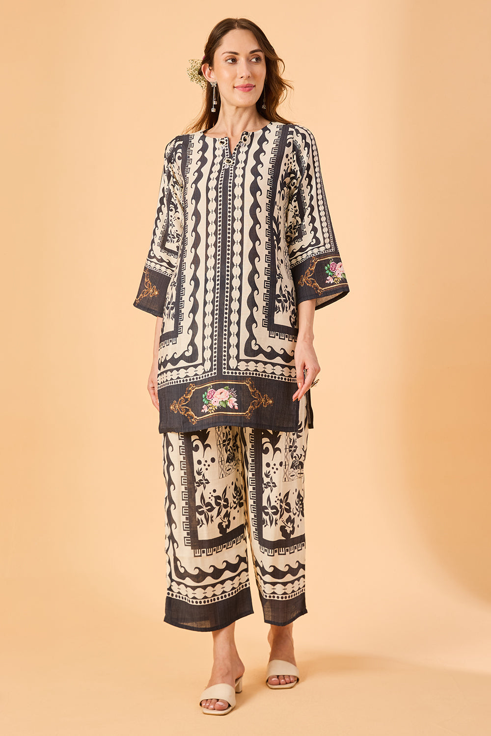 dhartii  Black Muse Printed Co-Ord Set